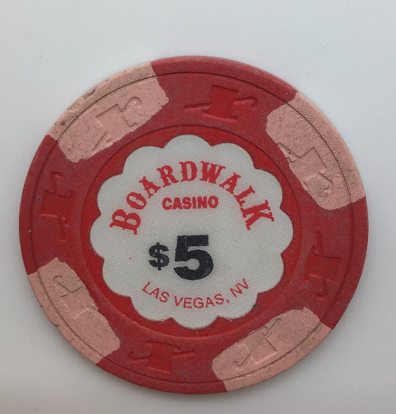 Boardwalk Casino Las Vegas Nevada $5 Chip 1991