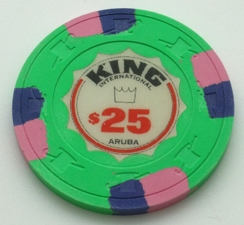King International Casino Aruba $25 Chip Neon Green