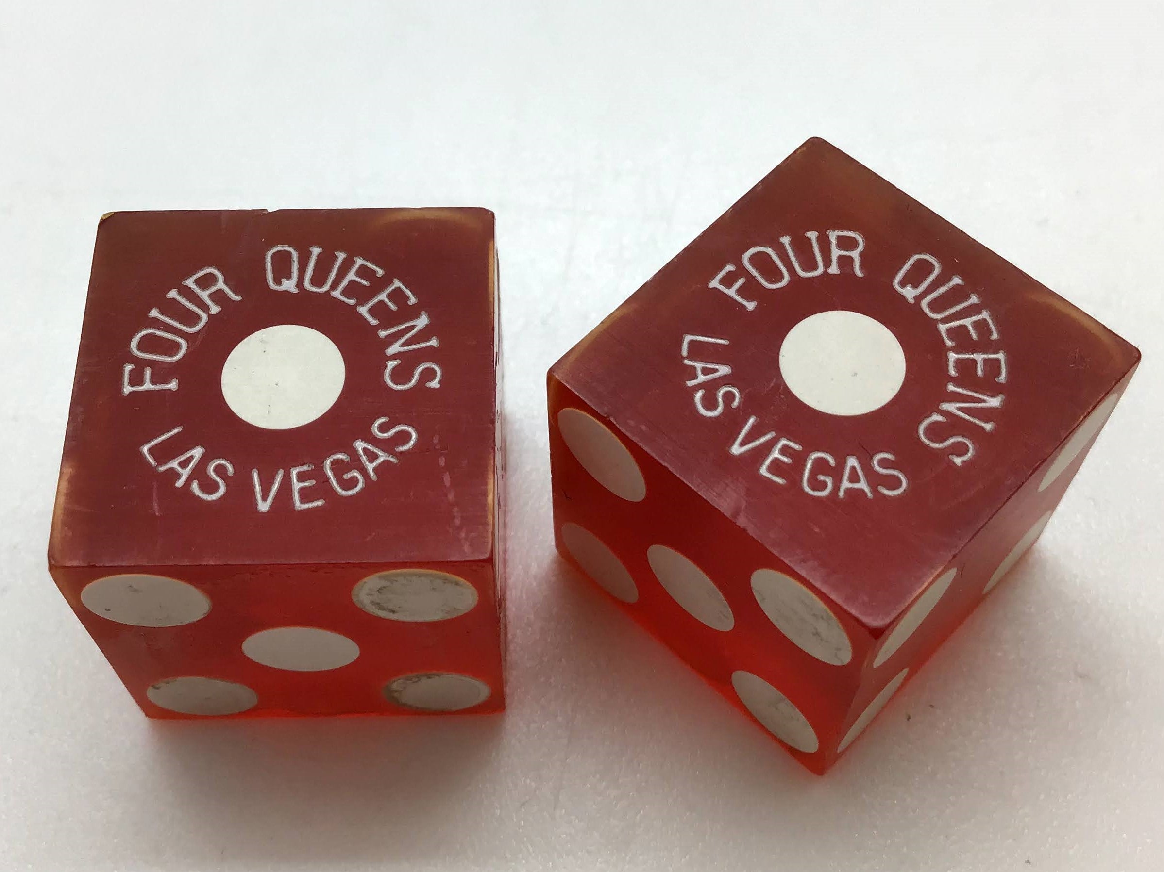 Four Queens Casino Las Vegas Red Dice Pair 1970s