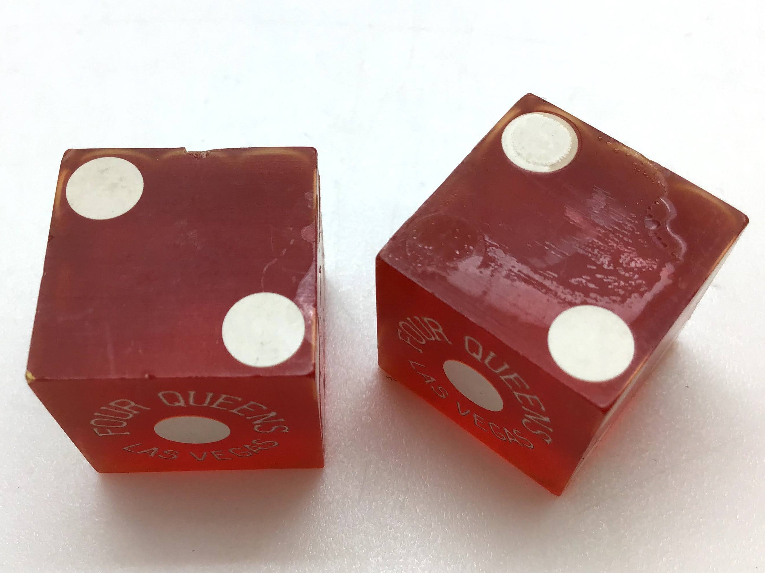 Four Queens Casino Las Vegas Red Dice Pair 1970s