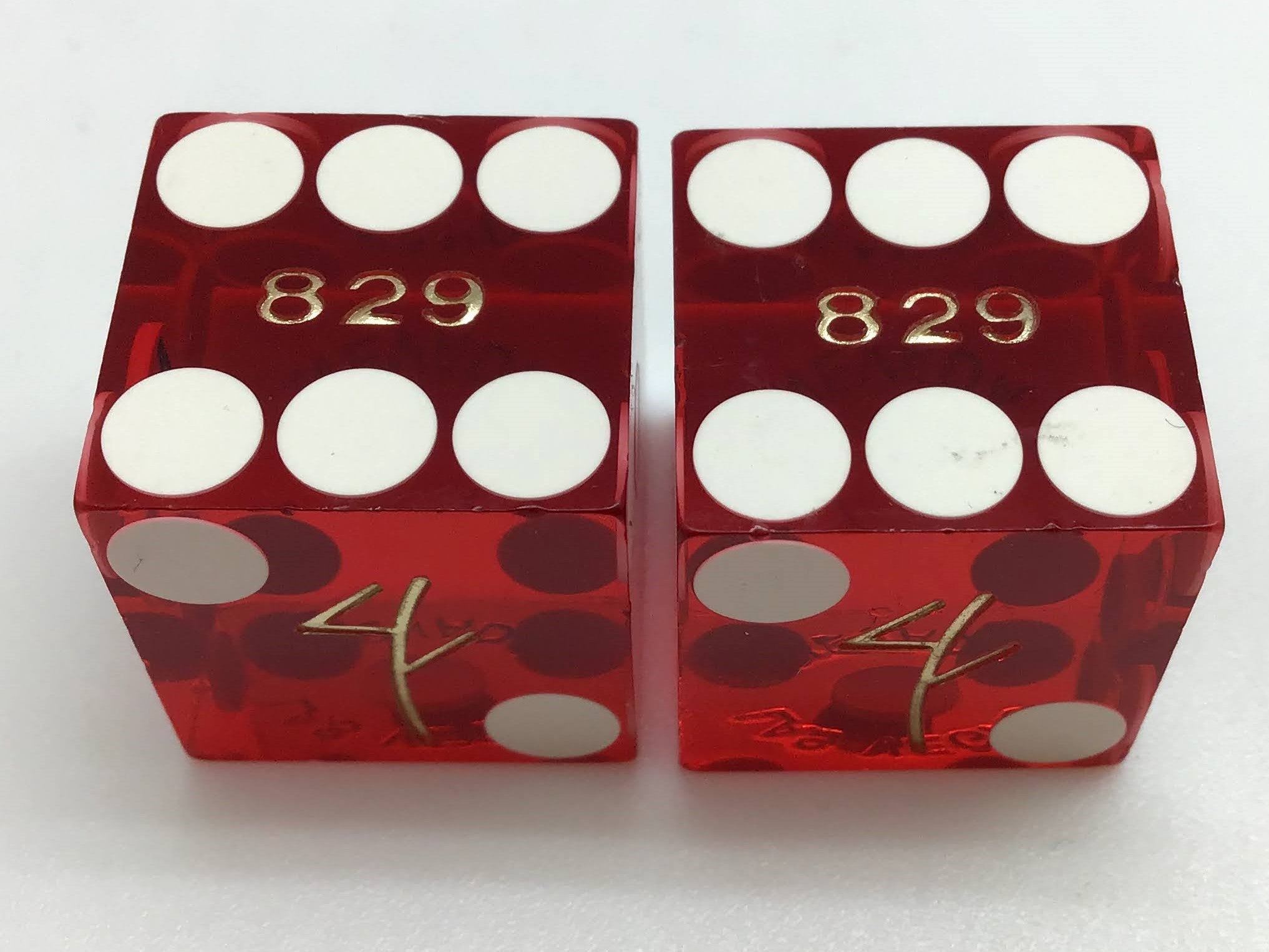 M Resort Las Vegas Nevada Red Dice Pair Matching Numbers