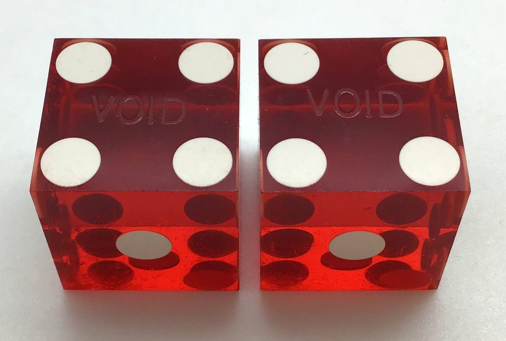 The President Casino Riverboat Casino Iowa Dice Pair Red