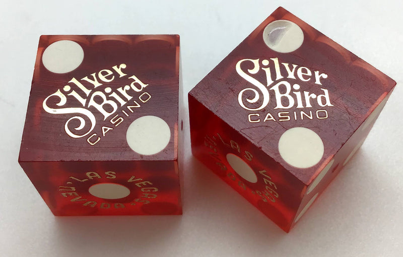 Silver Bird Casino Las Vegas Nevada Dice Pair Red