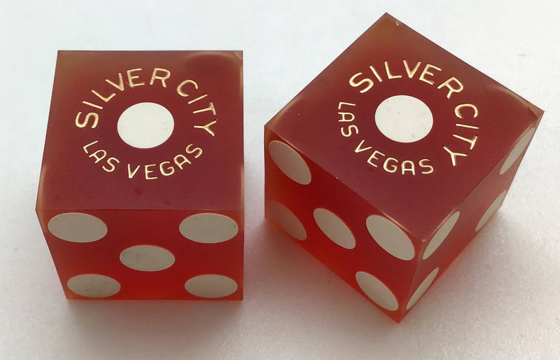 Silver City Casino Las Vegas Nevada Dice Pair Red