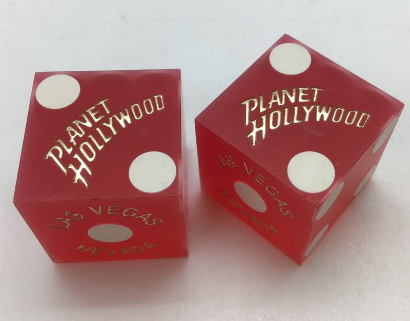 Planet Hollywood Hotel and Casino Used Matching Numbers Casino Red Dice, Pair