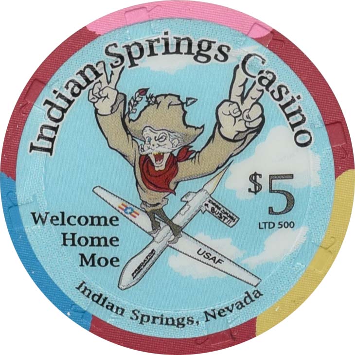 Indian Springs Casino Indian Springs Nevada $5 Welcome Home Moe Chip 2004