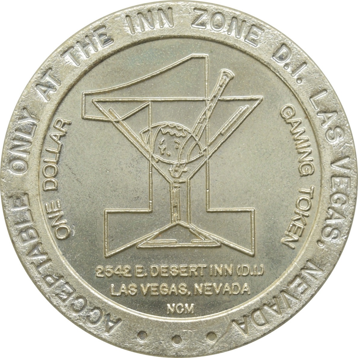 Inn Zone Gaming Las Vegas Nevada $1 Token 1989