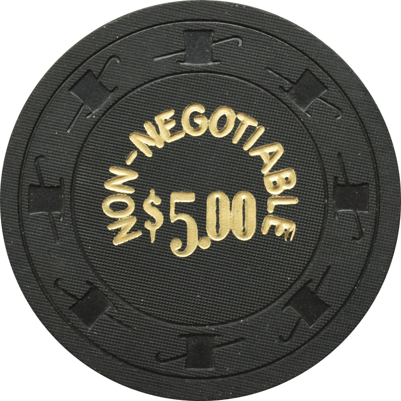 Jerry's Nugget Casino N. Las Vegas Nevada $5 Non-Negotiable Chip 1964