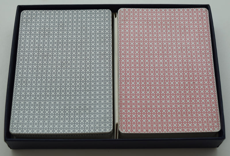 KEM Original Casino Back Plastic Playing Cards USED Set Up Red & Blue