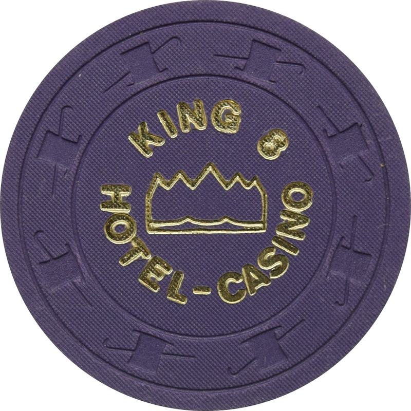 King 8 Casino Las Vegas Nevada $5 Non-Negotiable Chip 1970s