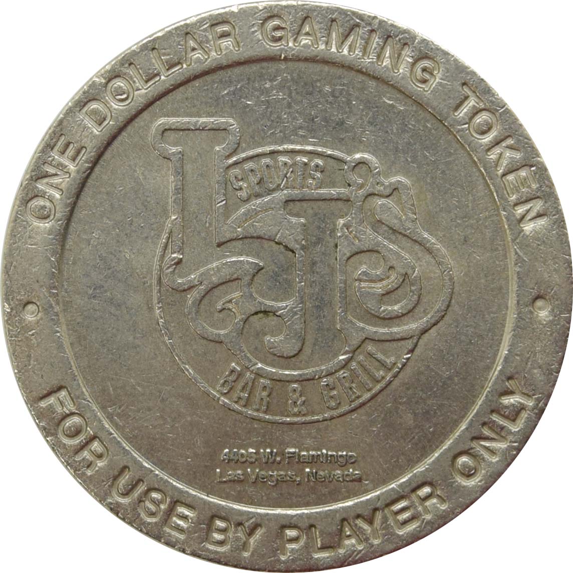 LJ's Sports Bar Casino Las Vegas Nevada $1 Token 1991