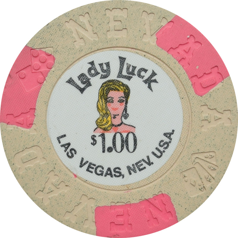 Lady Luck Casino Las Vegas Nevada $1 Chip 1973
