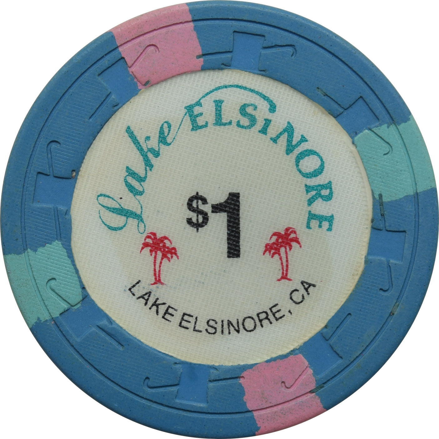 Lake Elsinore Casino Lake Elsinore California $1 Chip Larger Inlay