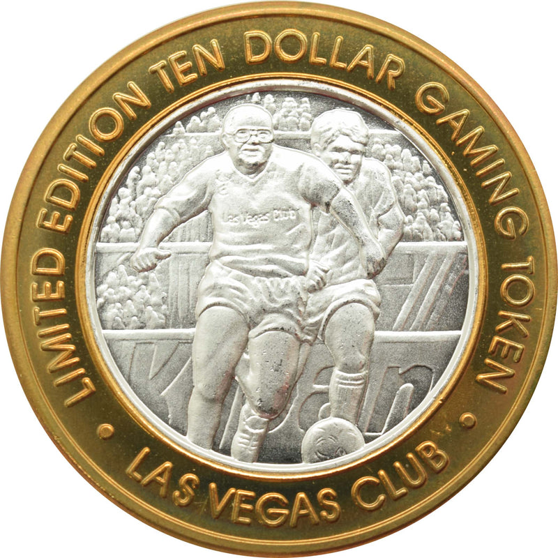 Las Vegas Club Casino Las Vegas "Soccer Player" $10 Silver Strike .999 Fine Silver 2000