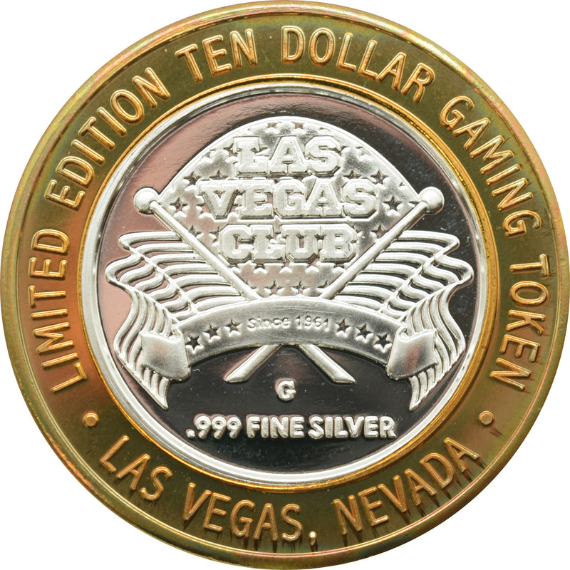 Las Vegas Club Casino Las Vegas "Snowboarding" $10 Silver Strike .999 Fine Silver 2003