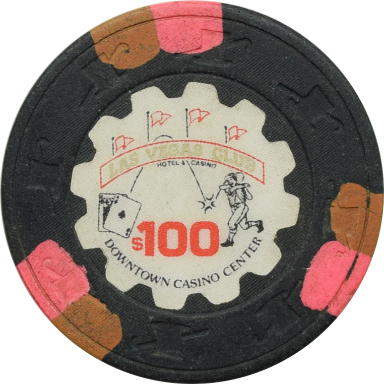Las Vegas Club Casino Las Vegas Nevada $100 Chip 1989