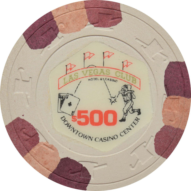 Las Vegas Club Casino Las Vegas Nevada $500 Chip 1989