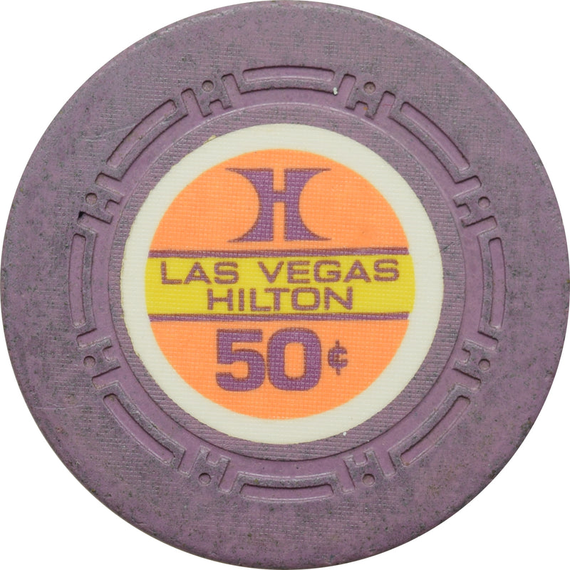 Las Vegas Hilton Casino Las Vegas Nevada 50 Cent Chip 1972
