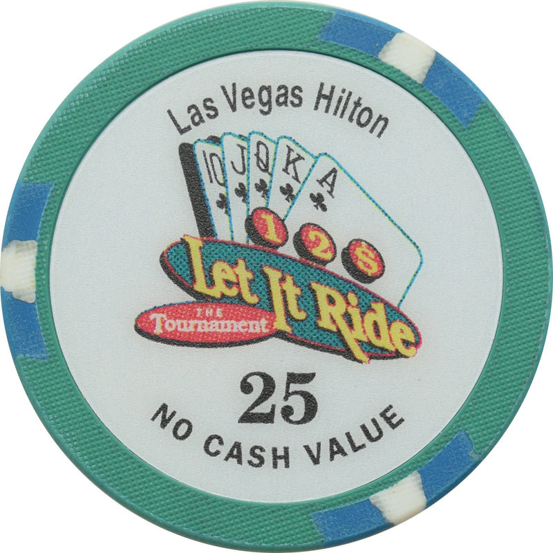 Las Vegas Hilton Casino Las Vegas Nevada Let It Ride 25 NCV Chip 1997