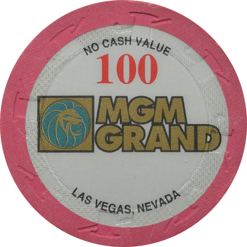 MGM Grand Casino Las Vegas Nevada $100 NCV Chip 1998 43mm