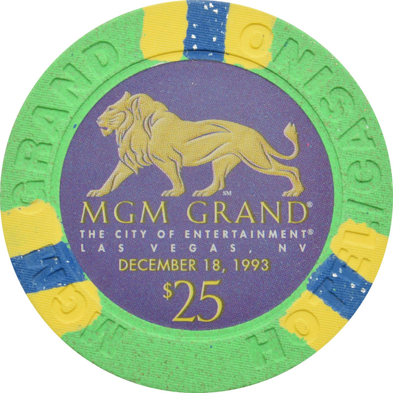 MGM Grand Casino Las Vegas Nevada $25 5th Anniversary Chip 1999