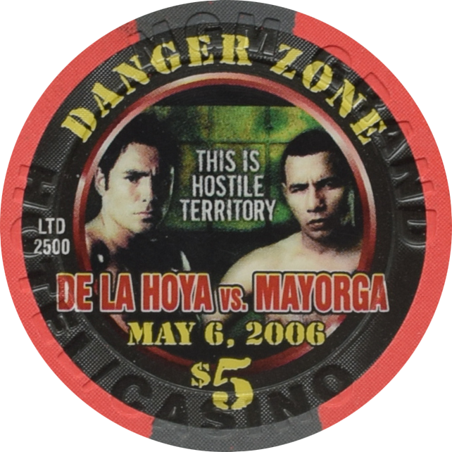 MGM Grand Casino Las Vegas Nevada $5 De La Hoya VS Mayorga Fight Chip 2006