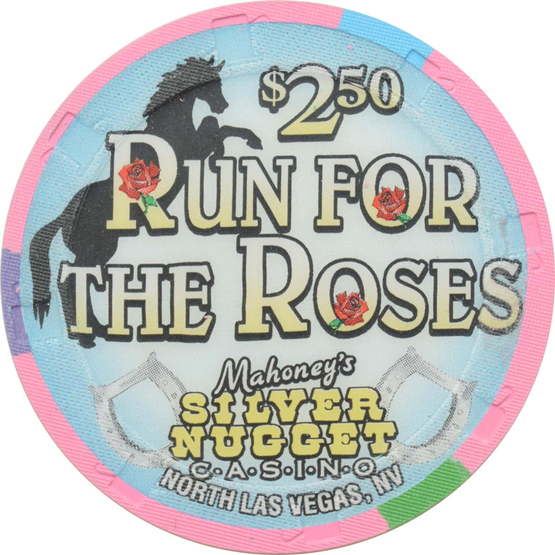 Mahoney's Silver Nugget Casino N. Las Vegas Nevada $2.50 Run For The Roses Chip 2002