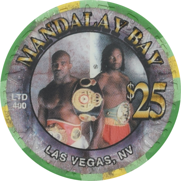 Mandalay Bay Casino Las Vegas Nevada $25 Holyfield VS Lewis Fight Chip 1999