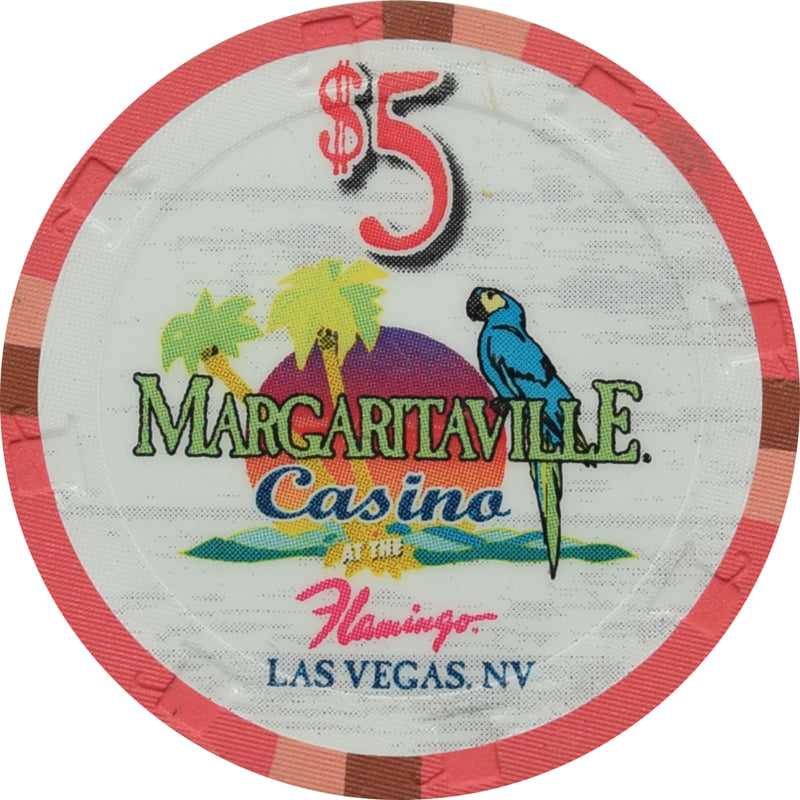 Flamingo Margaritaville Casino Las Vegas Nevada $5 It's 5 O'Clock Somewhere Chip 2011