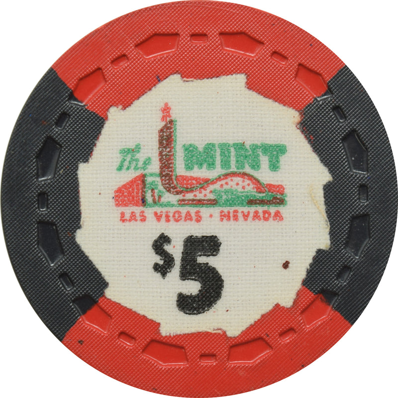 The Mint Casino Las Vegas Nevada $5 Black Denomination Chip 1964