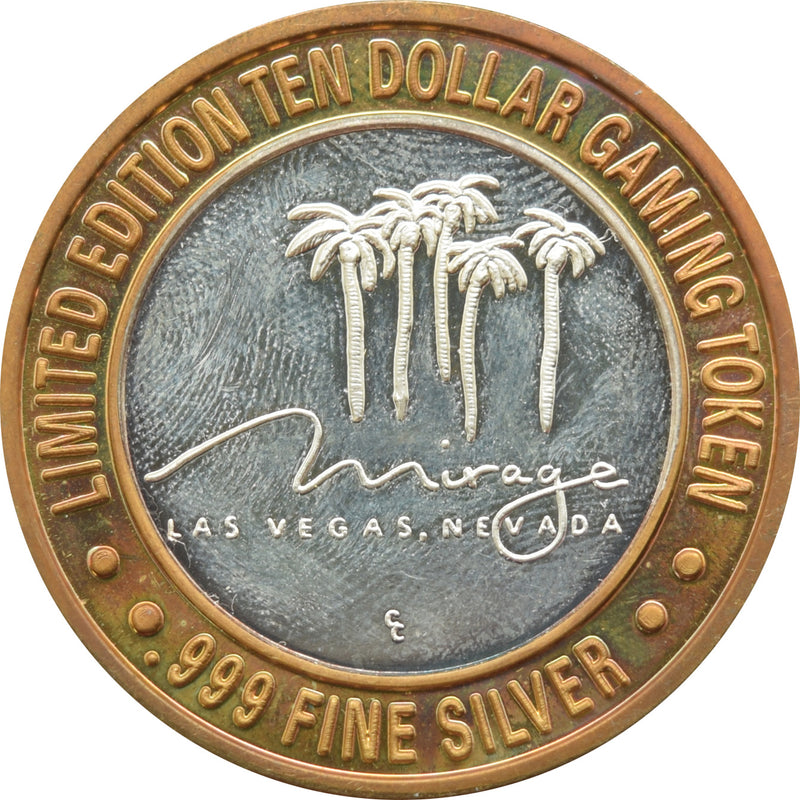 Mirage Casino Las Vegas "Building" $10 Silver Strike .999 Fine Silver 1995