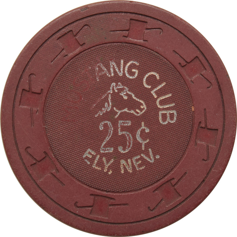 Mustang Club Casino Ely Nevada 25 Cent Chip 1967