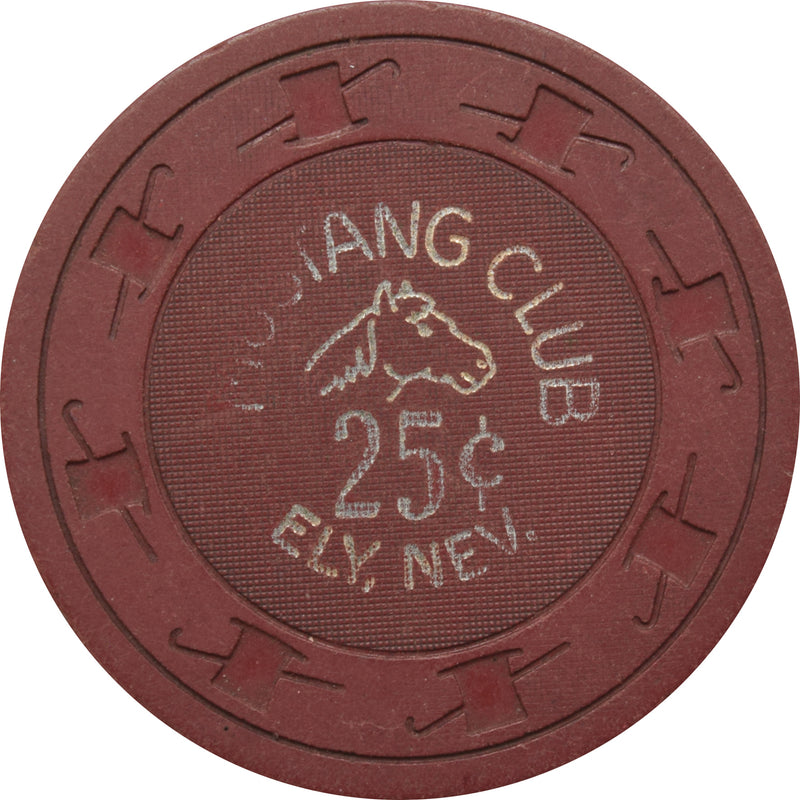 Mustang Club Casino Ely Nevada 25 Cent Chip 1967