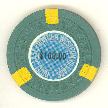 Silver Slipper Gambling Hall Last Frontier Western Village Casino $100 chip 1951