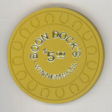 Boon Dock's Casino $5 (yellow 1981) Chip - Spinettis Gaming - 2