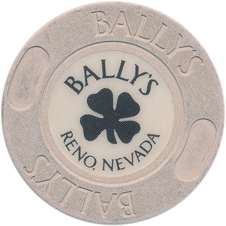Ballys Casino Reno Nevada White Roulette Chip 1986