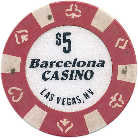 Barcelona Casino Las Vegas Nevada $5 Chip 1989