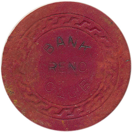 Bank Club Casino Reno Nevada 5 Cent Chip 1930s Damage