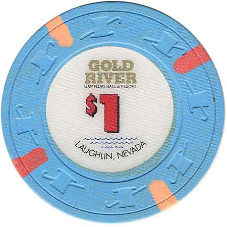 Golden River $1 (Lt. Blue) chip - Spinettis Gaming - 2
