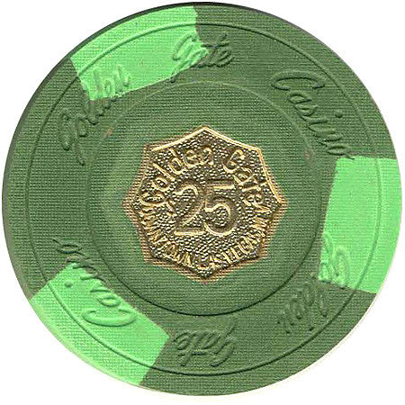 Golden Gate $25 (Green) chip - Spinettis Gaming - 1
