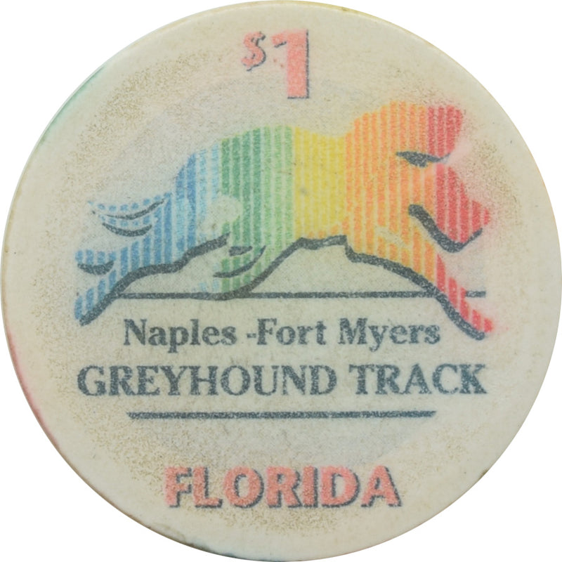 Naples-Fort Myers Greyhound Track Bonita Springs Florida $1 Chip