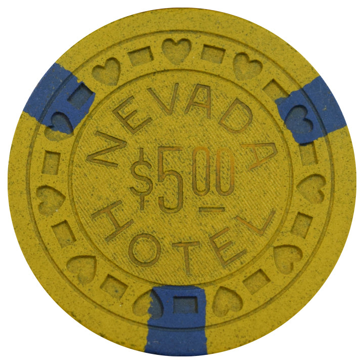 Hotel Nevada Casino Ely Nevada $5 Chip 1940s