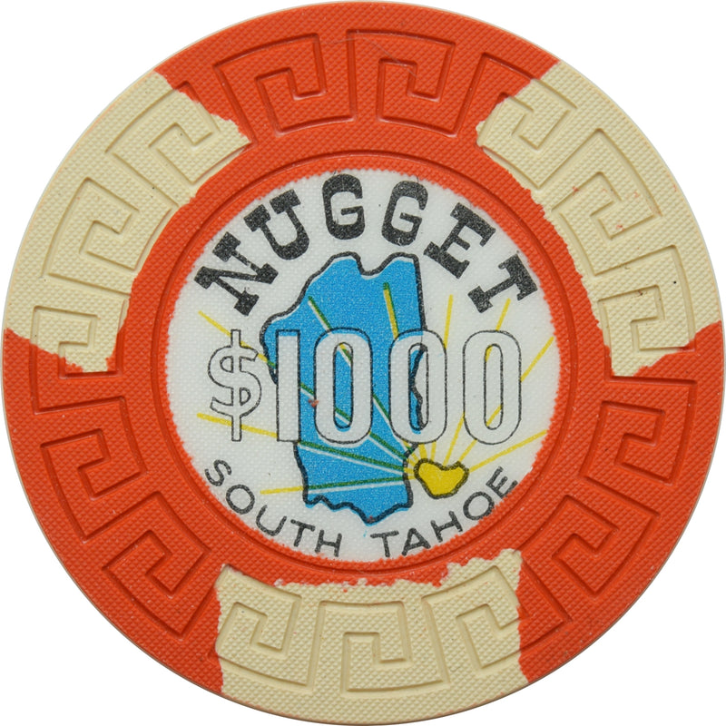 South Tahoe Nugget Lake Tahoe Nevada $1000 Chip 1965