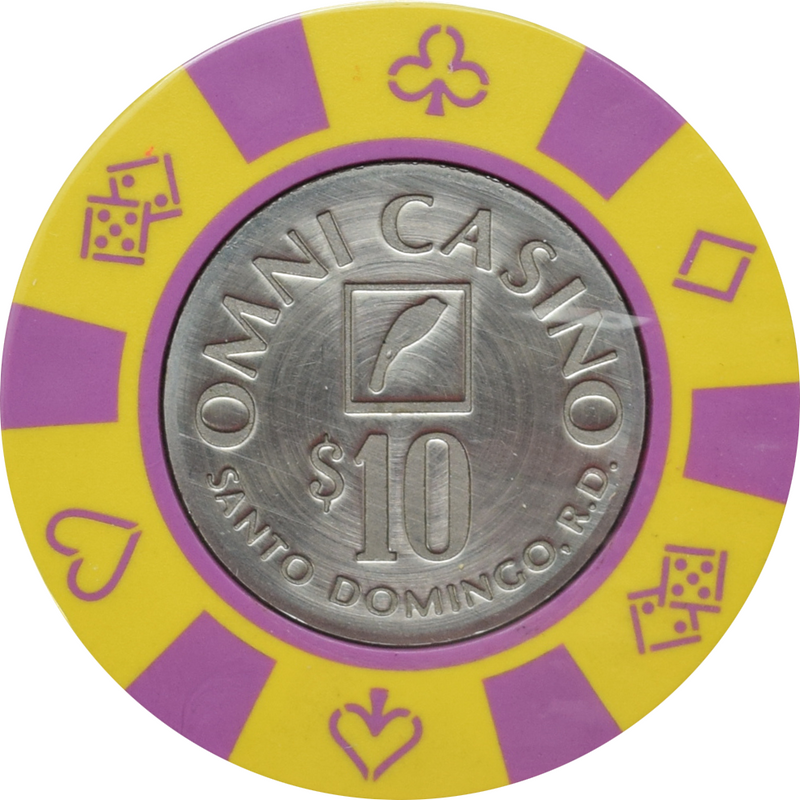 Omni (Sheraton) Casino Santo Domingo Dominican Republic $10 Purple Spots Chip