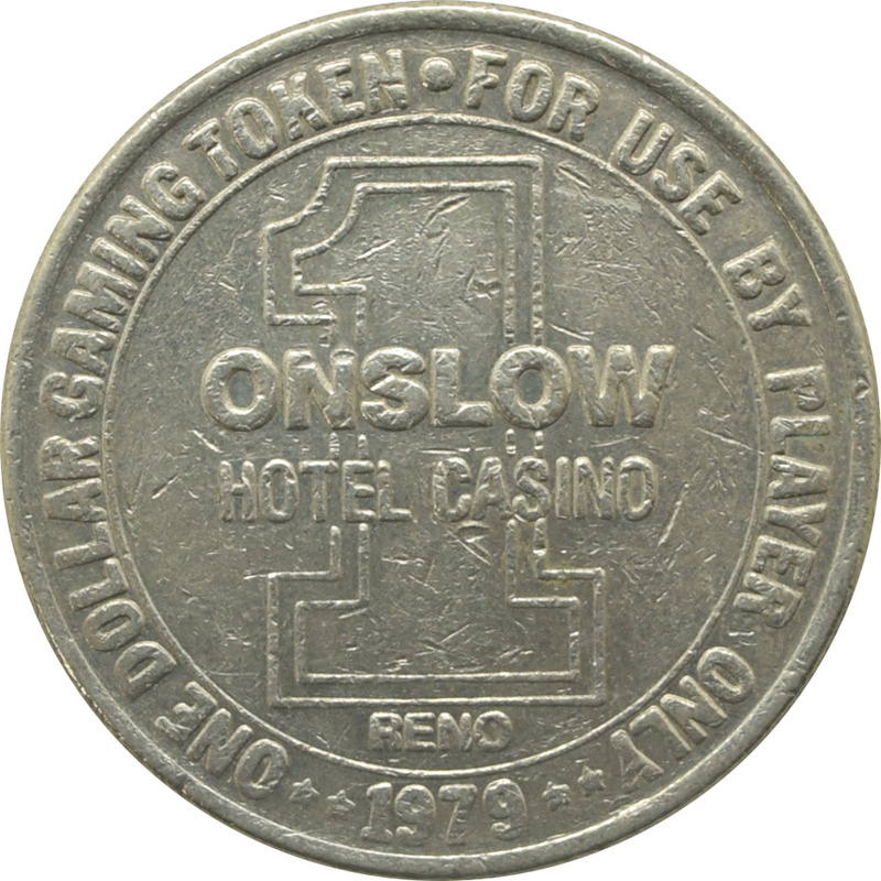 Onslow Hotel Casino Reno Nevada $1 Token 1979