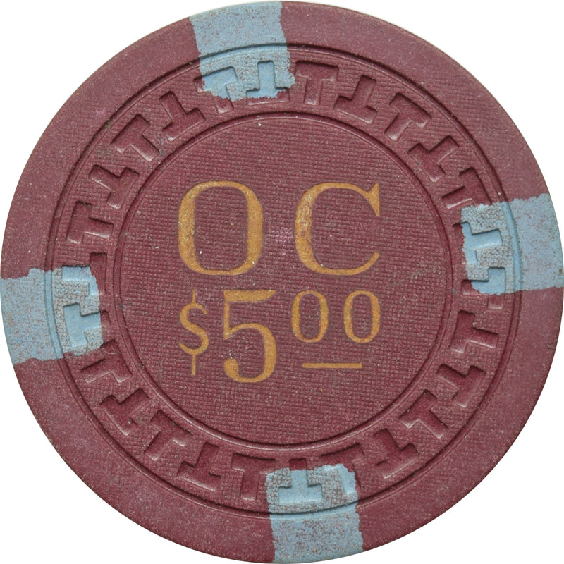Owl Club Illegal Casino Calumet City Illinois $5 (OC) Chip