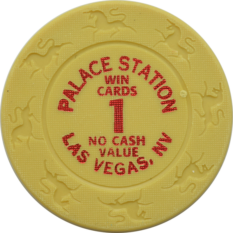 Palace Station Casino Las Vegas Nevada 1 Win Cards Chip 1990s