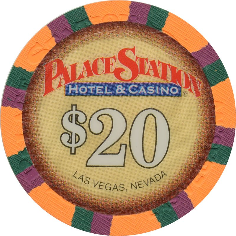 Palace Station Casino Las Vegas Nevada $20 Chip 2001