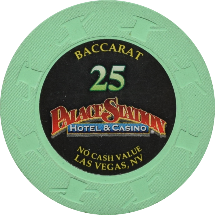 Palace Station Casino Las Vegas Nevada $25 Baccarat No Cash Value 43mm Chip