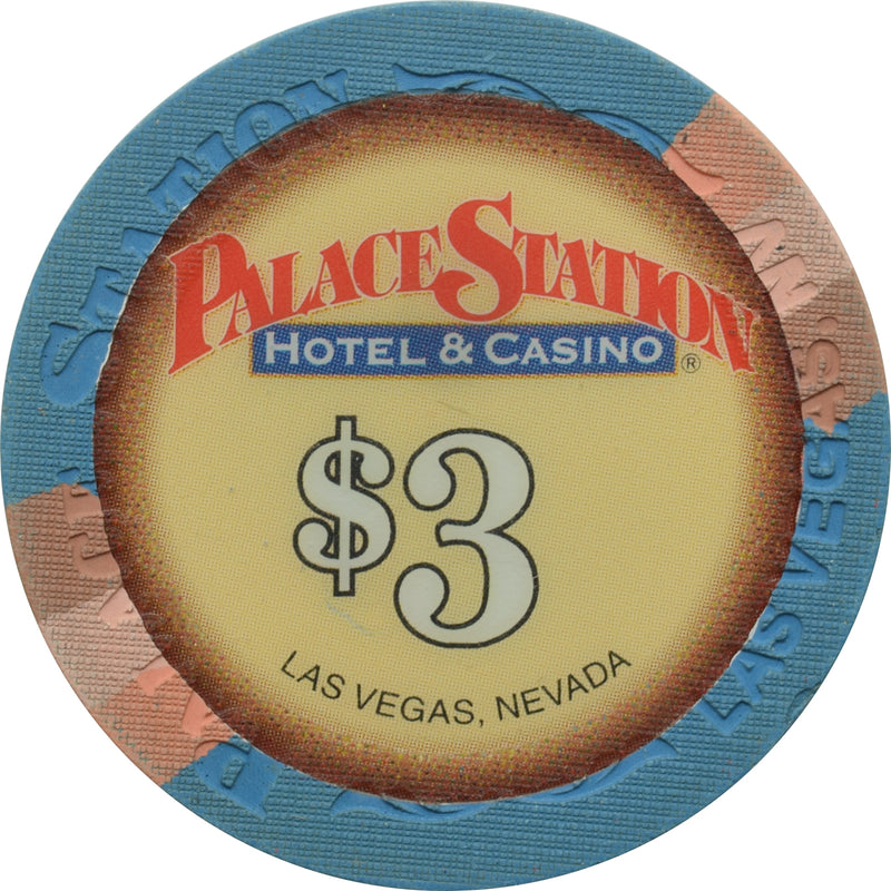 Palace Station Casino Las Vegas Nevada $3 Chip 2001
